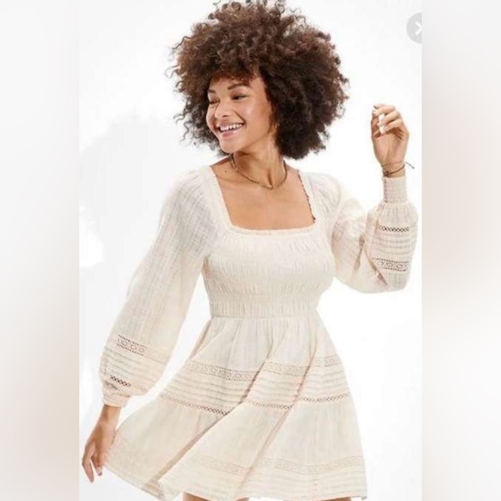 American Eagle Women’s Smocked Tiered Mini Dress Sz M NWOT
